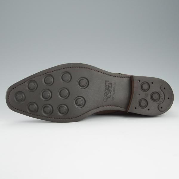 極美品★クロケット&ジョーンズ 8.5E【定価￥90,200-★ダイナイトソール/TETBURY】348ラスト/チャッカブーツ/濃茶/Crockett&Jones★h735