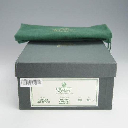 極美品★クロケット&ジョーンズ 8.5E【定価￥90,200-★ダイナイトソール/TETBURY】348ラスト/チャッカブーツ/濃茶/Crockett&Jones★h735