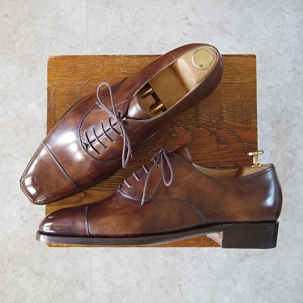 未使用★(東欧)VASS/ヴァーシュ SIZE 41【貴重★Uラスト/ロベルト・ウゴリーニ/Alt English】ミュージアムカーフ/茶★h736