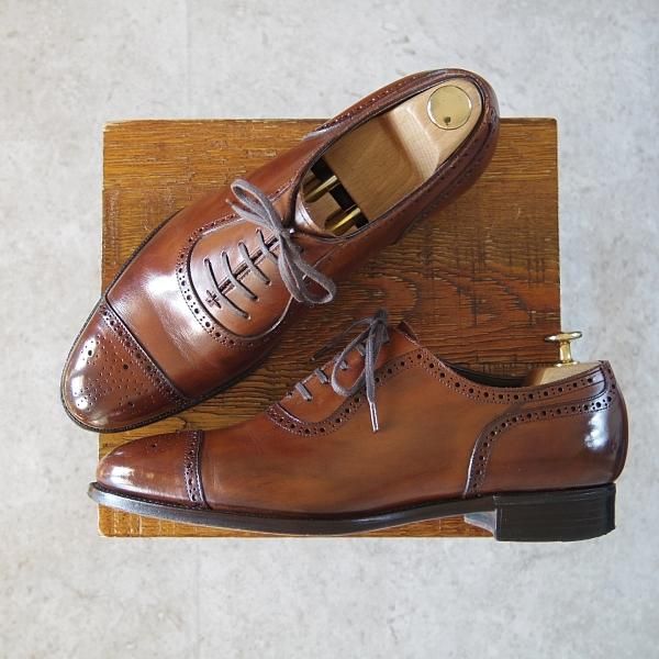 三陽山長　革靴7(25cm) 美品 三陽山長 SIZE 5【レディース☆ストレートチップ/R2010Lラスト