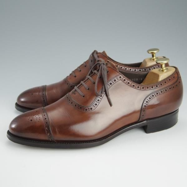 極上★三陽山長 SIZE 8【定価￥73,440-★琴四郎/R2010ラスト】セミブローグ/カーフ/茶/KINSHIRO/Sanyo Yamacho★h737