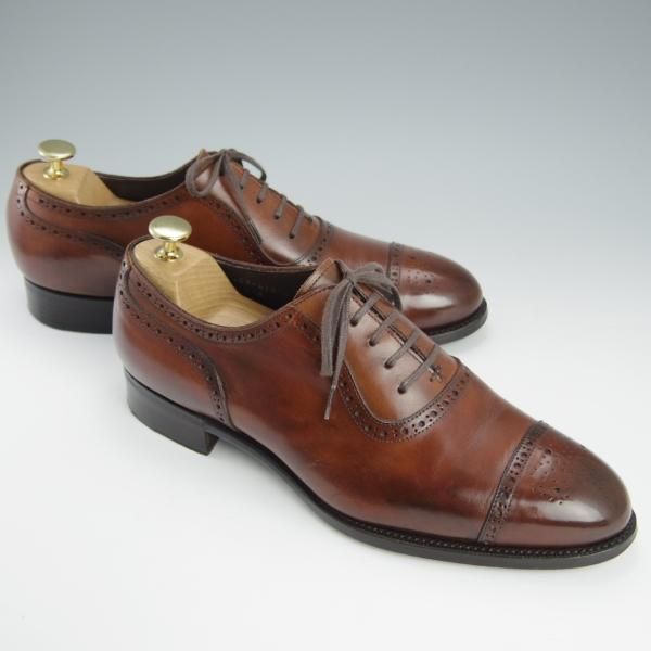 極上★三陽山長 SIZE 8【定価￥73,440-★琴四郎/R2010ラスト】セミブローグ/カーフ/茶/KINSHIRO/Sanyo Yamacho★h737