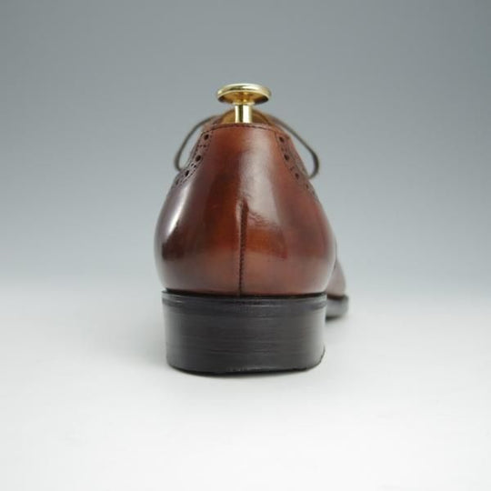 極上★三陽山長 SIZE 8【定価￥73,440-★琴四郎/R2010ラスト】セミブローグ/カーフ/茶/KINSHIRO/Sanyo Yamacho★h737