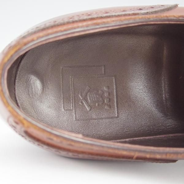 極上★三陽山長 SIZE 8【定価￥73,440-★琴四郎/R2010ラスト】セミブローグ/カーフ/茶/KINSHIRO/Sanyo Yamacho★h737
