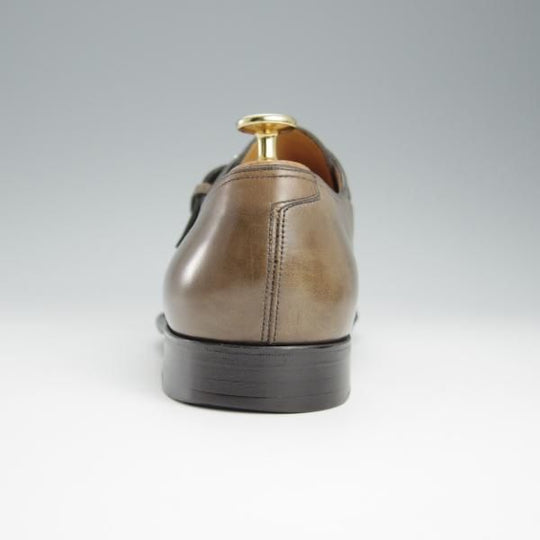 極美品★ジョンロブ UK7程度【貴重★エルメス別注/HERMES/ミュージアムカーフ】H103ラスト/JARVIS/モンクストラップ/灰茶/JOHN LOBB★h740