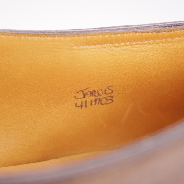 極美品★ジョンロブ UK7程度【貴重★エルメス別注/HERMES/ミュージアムカーフ】H103ラスト/JARVIS/モンクストラップ/灰茶/JOHN LOBB★h740