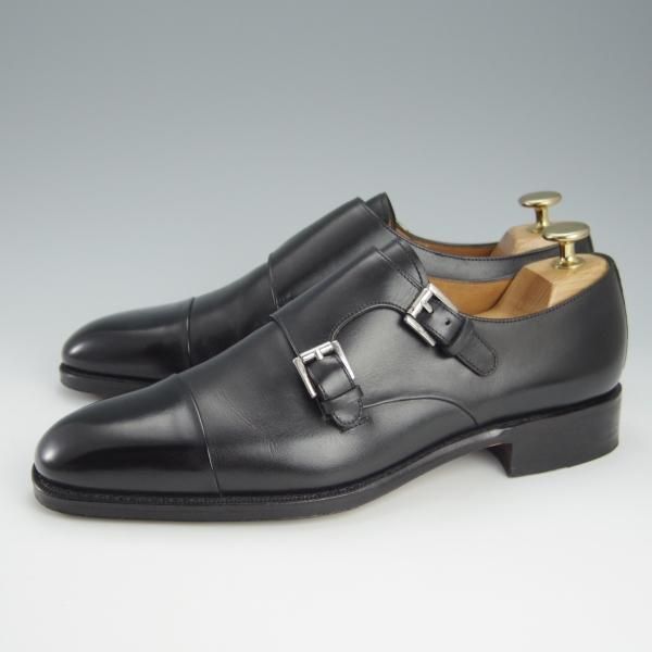 極美品★(スペイン製)YANKO/ヤンコ SIZE 6【定価￥46,200-★ダブルモンク/14453】カーフ/黒/メンズ★h742