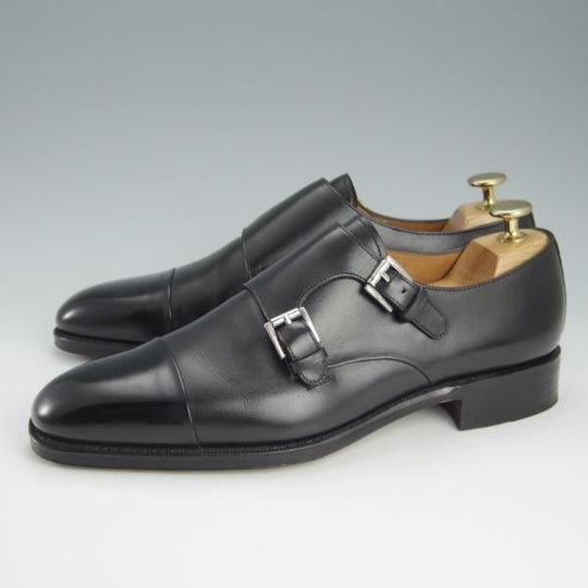 極美品★(スペイン製)YANKO/ヤンコ SIZE 6【定価￥46,200-★ダブルモンク/14453】カーフ/黒/メンズ★h742