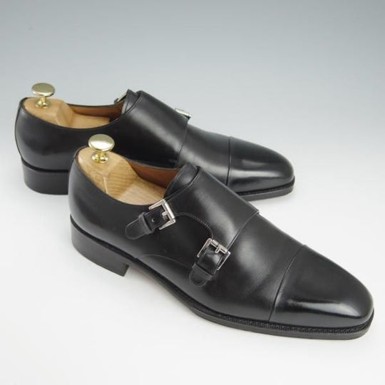 極美品★(スペイン製)YANKO/ヤンコ SIZE 6【定価￥46,200-★ダブルモンク/14453】カーフ/黒/メンズ★h742