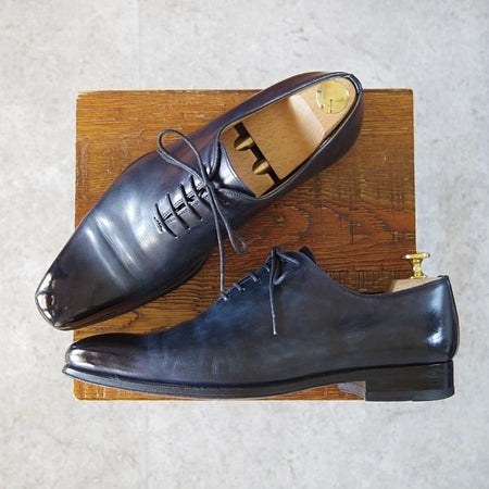 極上★(スペイン製)マグナーニ SIZE 39【★ボロネーゼ製法/ホールカット】13710/カーフ/紺/メンズ/MAGNANNI★h743