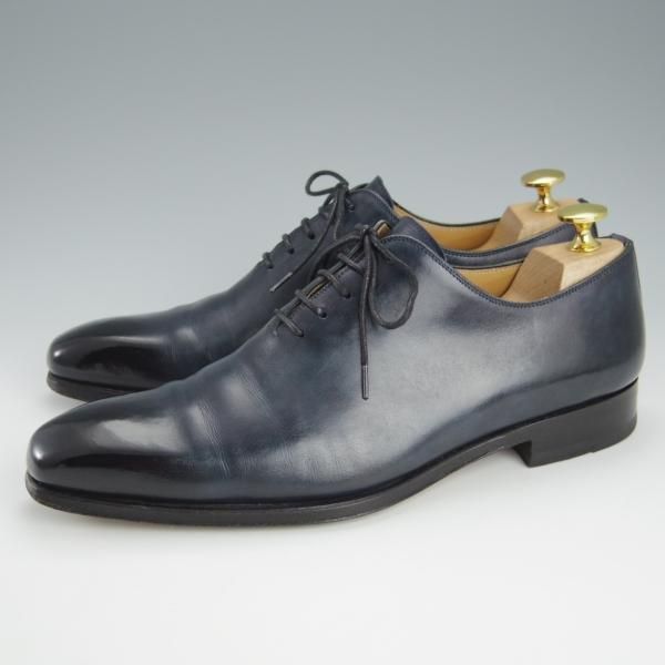 極上★(スペイン製)マグナーニ SIZE 39【★ボロネーゼ製法/ホールカット】13710/カーフ/紺/メンズ/MAGNANNI★h743