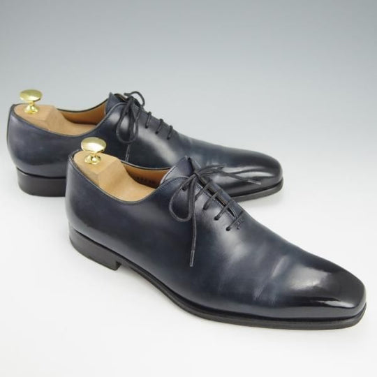 極上★(スペイン製)マグナーニ SIZE 39【★ボロネーゼ製法/ホールカット】13710/カーフ/紺/メンズ/MAGNANNI★h743