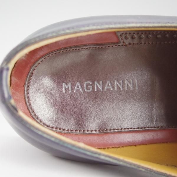 極上★(スペイン製)マグナーニ SIZE 39【★ボロネーゼ製法/ホールカット】13710/カーフ/紺/メンズ/MAGNANNI★h743