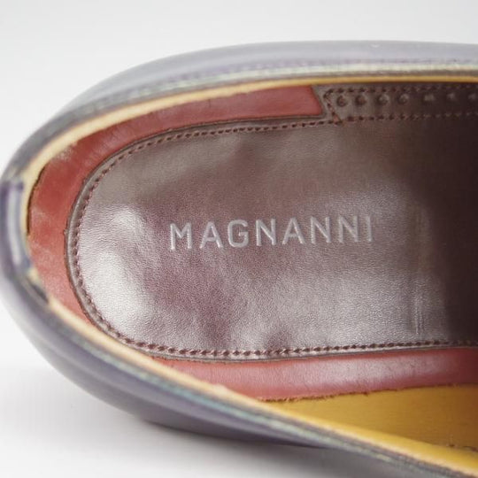極上★(スペイン製)マグナーニ SIZE 39【★ボロネーゼ製法/ホールカット】13710/カーフ/紺/メンズ/MAGNANNI★h743