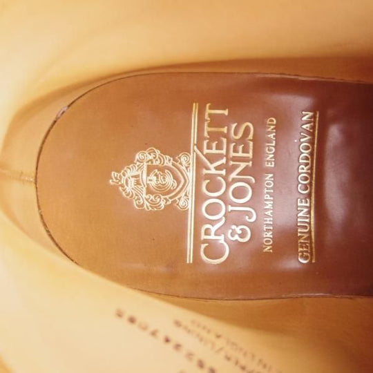 ほぼ試着程度★クロケット&ジョーンズ 6.5E【定価￥147,400-★ウイスキーコードバン/茶/CHERTSEY】チャートシー/Crockett&Jones★h746