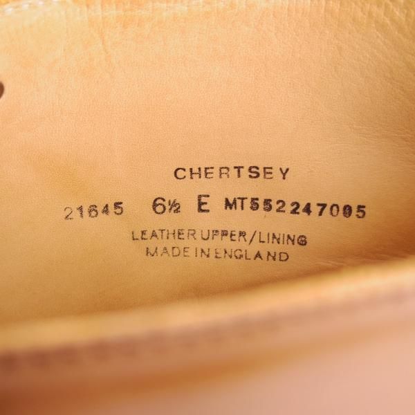 ほぼ試着程度★クロケット&ジョーンズ 6.5E【定価￥147,400-★ウイスキーコードバン/茶/CHERTSEY】チャートシー/Crockett&Jones★h746