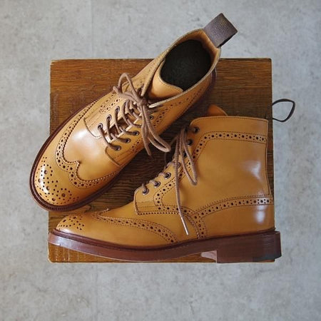 極美品★トリッカーズ(レディース) SIZE 4.5【モデル定価￥88,000-★エイコンアンティーク/モールトン】L2508/ブーツ/薄茶/Tricker's★h747