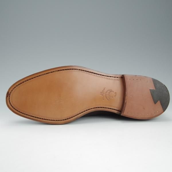 未使用★クロケット&ジョーンズ UK8/US8.5D【貴重★ブラックフリース別注/ブルックスブラザーズ】シボ革/濃茶/Crockett&Jones★h751