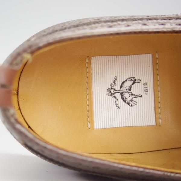 未使用★クロケット&ジョーンズ UK8/US8.5D【貴重★ブラックフリース別注/ブルックスブラザーズ】シボ革/濃茶/Crockett&Jones★h751