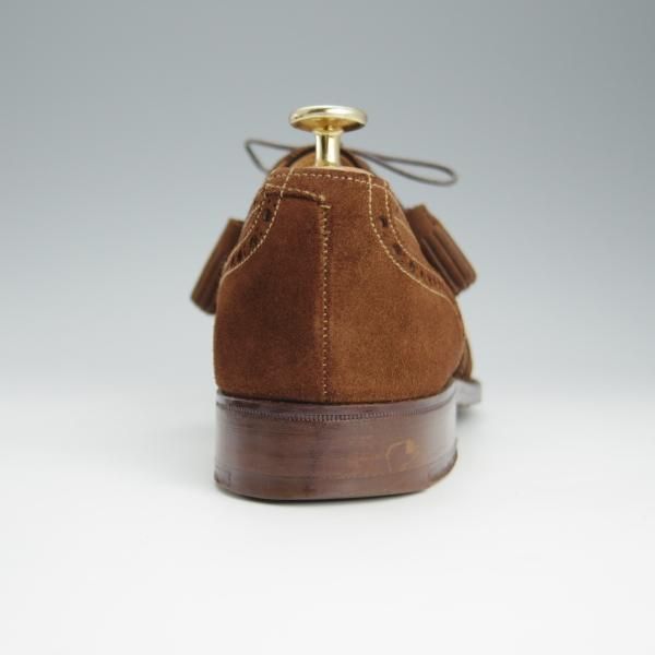 極上★クロケット&ジョーンズ 7.5E【★(英)ポールスミス別注/Paul Smith】ギリーシューズ/スエード/茶/メンズ/Crockett&Jones★h753