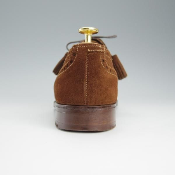 極上★クロケット&ジョーンズ 7.5E【★(英)ポールスミス別注/Paul Smith】ギリーシューズ/スエード/茶/メンズ/Crockett&Jones★h753