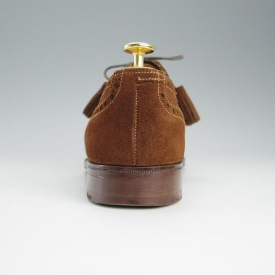 極上★クロケット&ジョーンズ 7.5E【★(英)ポールスミス別注/Paul Smith】ギリーシューズ/スエード/茶/メンズ/Crockett&Jones★h753