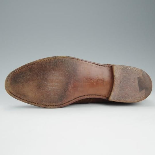 極上★クロケット&ジョーンズ 7.5E【★(英)ポールスミス別注/Paul Smith】ギリーシューズ/スエード/茶/メンズ/Crockett&Jones★h753