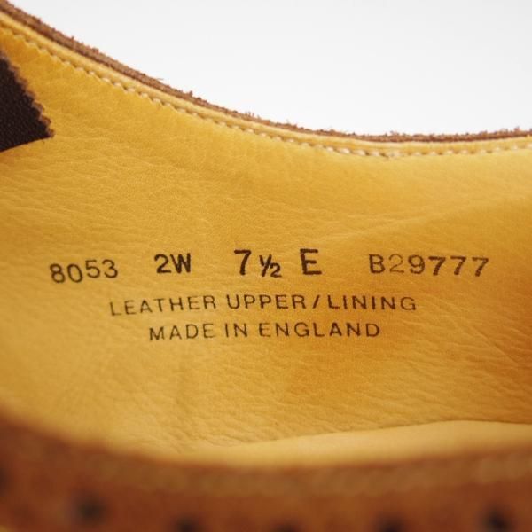 極上★クロケット&ジョーンズ 7.5E【★(英)ポールスミス別注/Paul Smith】ギリーシューズ/スエード/茶/メンズ/Crockett&Jones★h753