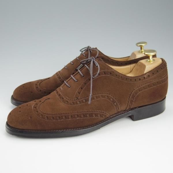 極上★チャーチ 75F/UK7.5【現行定価￥136,400-★100ラスト/CHETWYND/チェットウィンド】フルブローグ/スエード/茶/Church's★h755