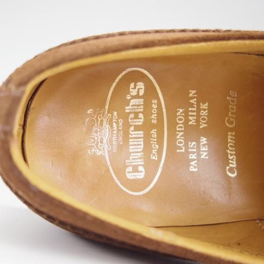 極上★チャーチ 75F/UK7.5【現行定価￥136,400-★100ラスト/CHETWYND/チェットウィンド】フルブローグ/スエード/茶/Church's★h755