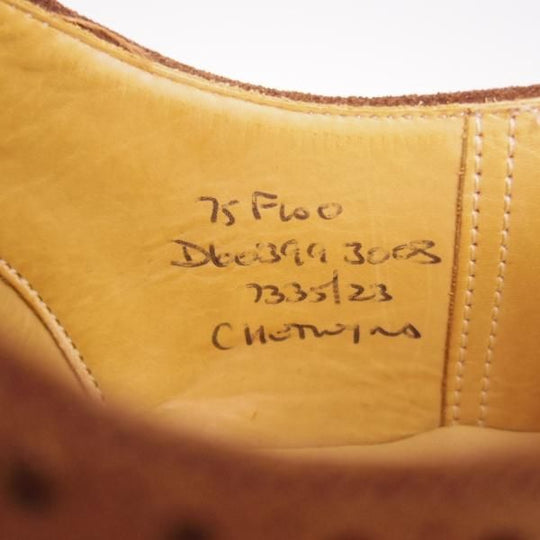 極上★チャーチ 75F/UK7.5【現行定価￥136,400-★100ラスト/CHETWYND/チェットウィンド】フルブローグ/スエード/茶/Church's★h755