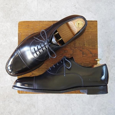 極美品★(英)チーニー 8.5F【定価￥64,900-★130ラスト/PHILIP/フィリップ】ストレートチップ/カーフ/黒/メンズ/CHEANEY★h756