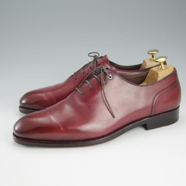 美品★(伊)サルヴァトーレ・フェラガモ 8.5EE【定価￥174,900-★TRAMEZZAライン/トラメッザ】ホールカット/赤茶/Salvatore Ferragamo★h757