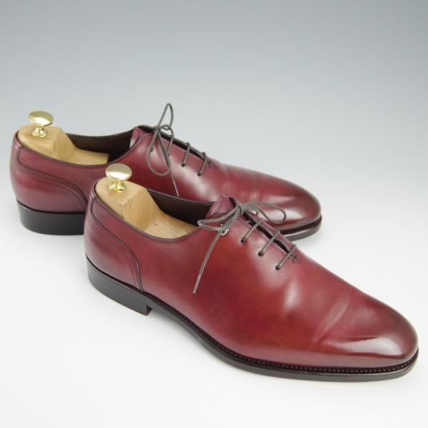 美品★(伊)サルヴァトーレ・フェラガモ 8.5EE【定価￥174,900-★TRAMEZZAライン/トラメッザ】ホールカット/赤茶/Salvatore Ferragamo★h757