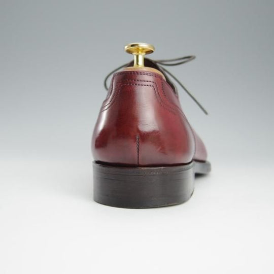 美品★(伊)サルヴァトーレ・フェラガモ 8.5EE【定価￥174,900-★TRAMEZZAライン/トラメッザ】ホールカット/赤茶/Salvatore Ferragamo★h757