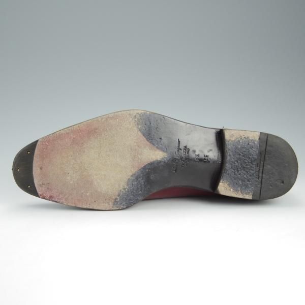 美品★(伊)サルヴァトーレ・フェラガモ 8.5EE【定価￥174,900-★TRAMEZZAライン/トラメッザ】ホールカット/赤茶/Salvatore Ferragamo★h757