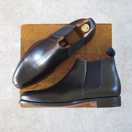 未使用★(英)アルフレッド・サージェント UK6【モデル定価￥81,000-★OWEN/サイドゴアブーツ】カーフ/黒/メンズ/Alfred Sargent★h758