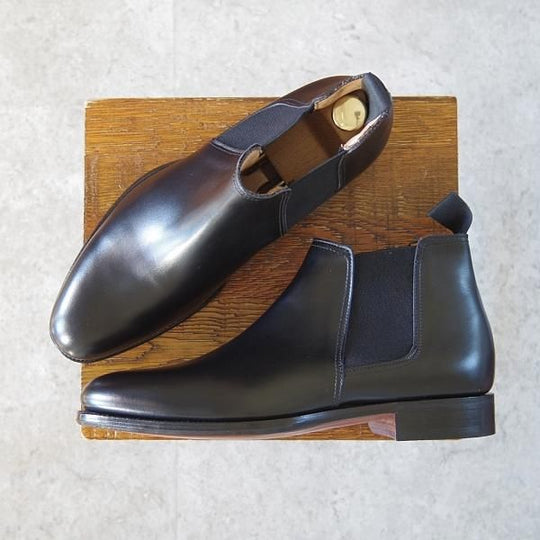 未使用★(英)アルフレッド・サージェント UK6【モデル定価￥81,000-★OWEN/サイドゴアブーツ】カーフ/黒/メンズ/Alfred Sargent★h758