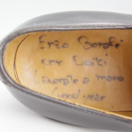 極上★(伊)エンツォ・ボナフェ SIZE 38/UK5程度【定価￥99,750-★(神田)大喜靴店別注/ハンドソーンウェルテッド製法】黒/Enzo Bonafe★h759