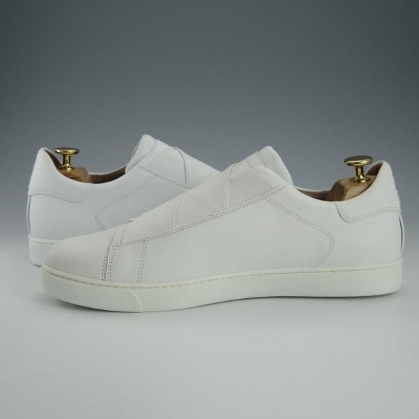 ほぼ未使用★(伊)Gianvito Rossi/ジャンヴィト・ロッシ SIZE 41【定価￥78,100-★レザースニーカー/白】カーフ/メンズ★h760