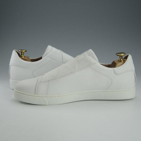 ほぼ未使用★(伊)Gianvito Rossi/ジャンヴィト・ロッシ SIZE 41【定価￥78,100-★レザースニーカー/白】カーフ/メンズ★h760