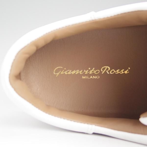 ほぼ未使用★(伊)Gianvito Rossi/ジャンヴィト・ロッシ SIZE 41【定価￥78,100-★レザースニーカー/白】カーフ/メンズ★h760