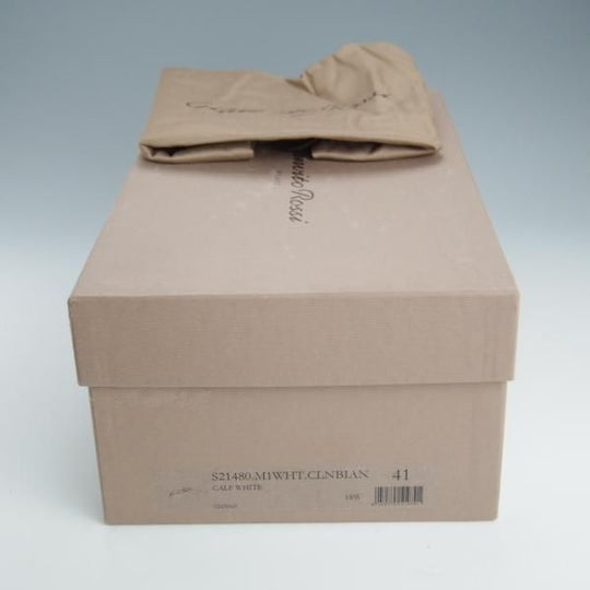 ほぼ未使用★(伊)Gianvito Rossi/ジャンヴィト・ロッシ SIZE 41【定価￥78,100-★レザースニーカー/白】カーフ/メンズ★h760