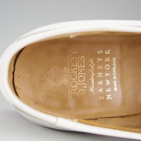 ★クロケット&ジョーンズ 9E【★バーニーズNY別注/NASH】366ラスト/タッセルローファー/カーフ/白/メンズ/BARNEYS/Crockett&Jones★h762