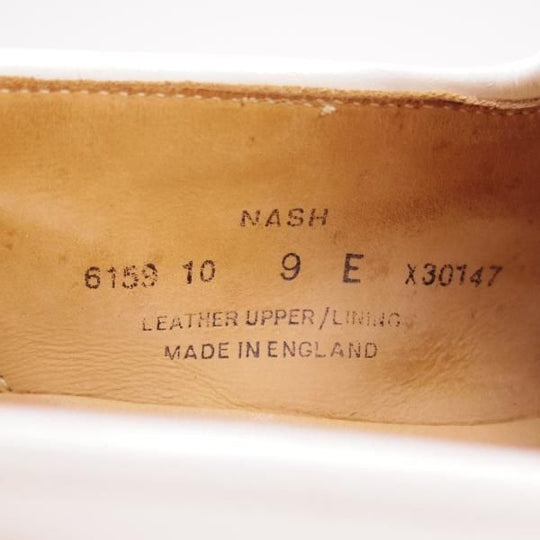 ★クロケット&ジョーンズ 9E【★バーニーズNY別注/NASH】366ラスト/タッセルローファー/カーフ/白/メンズ/BARNEYS/Crockett&Jones★h762