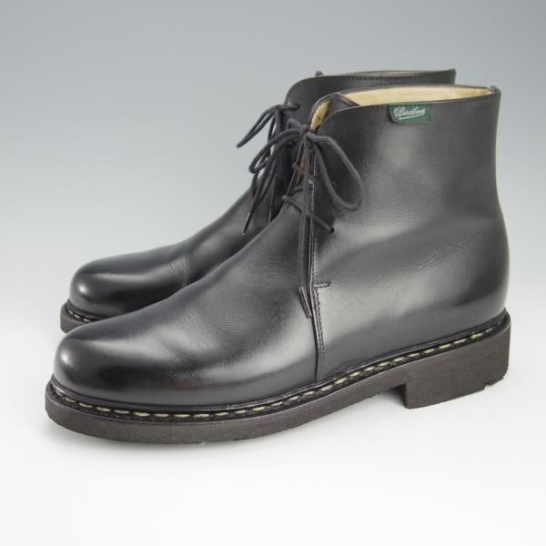 極美品★パラブーツ SIZE 5【定価￥71,500-★ブロワ/BLOIS】チャッカブーツ/TEXソール/リスレザー/NOIR/黒/メンズ/Paraboot★h763