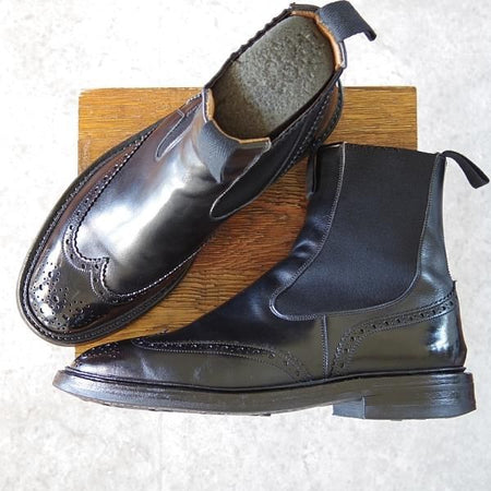 ★トリッカーズ SIZE 9【現行定価￥96,800-★ダイナイトソール仕様/HENRY】サイドゴアブーツ/M2754/カーフ/黒/メンズ/Tricker's★h764