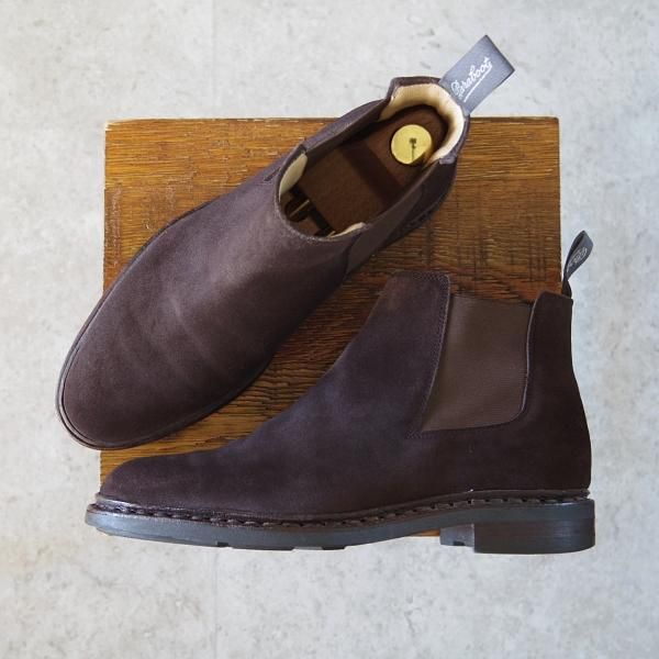 極美品★パラブーツ SIZE 5【定価￥79,200-★ビームスF別注/CHENAY】サイドゴアブーツ/スエード/濃茶/メンズ/BEAMS F/Paraboot★h765