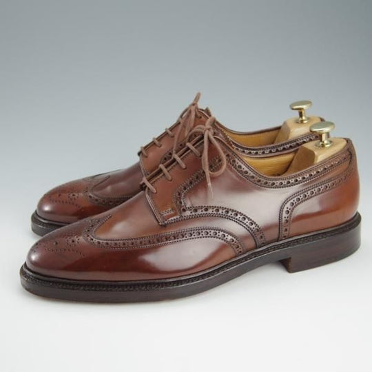 ★クロケット&ジョーンズ UK9.5/US10E【貴重★コードバン/茶/ラルフローレン別注】フルブローグ/メンズ/Ralph Lauren/Crockett&Jones★h767