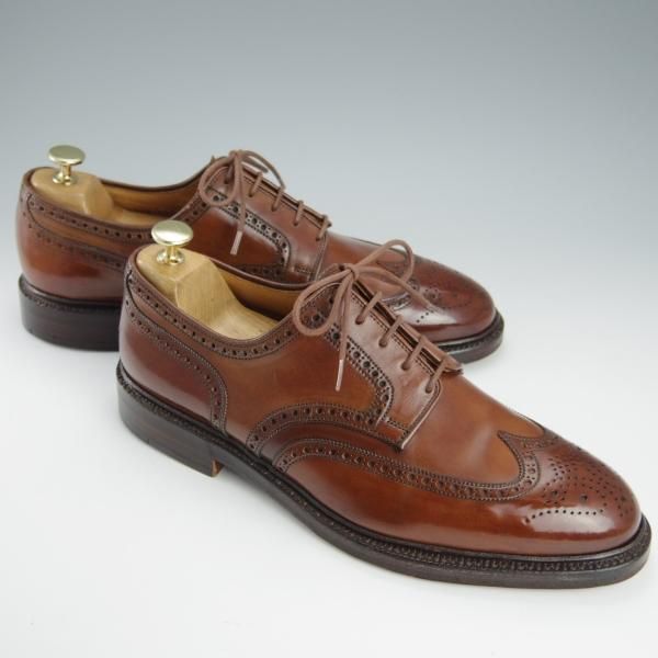 ★クロケット&ジョーンズ UK9.5/US10E【貴重★コードバン/茶/ラルフローレン別注】フルブローグ/メンズ/Ralph Lauren/Crockett&Jones★h767